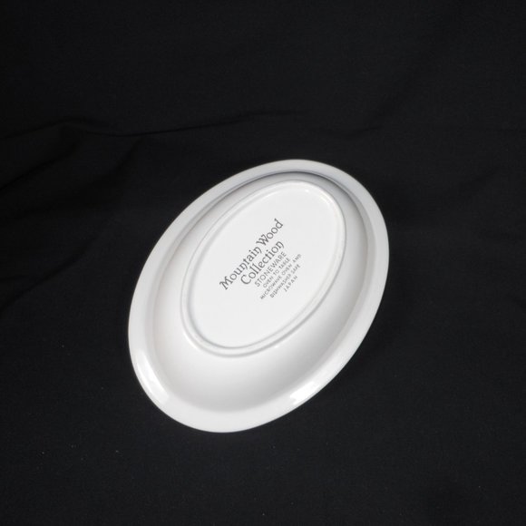 oval vegetable Serving Bowl. Mountain Wood Collection Japan - Picture 4 of 5